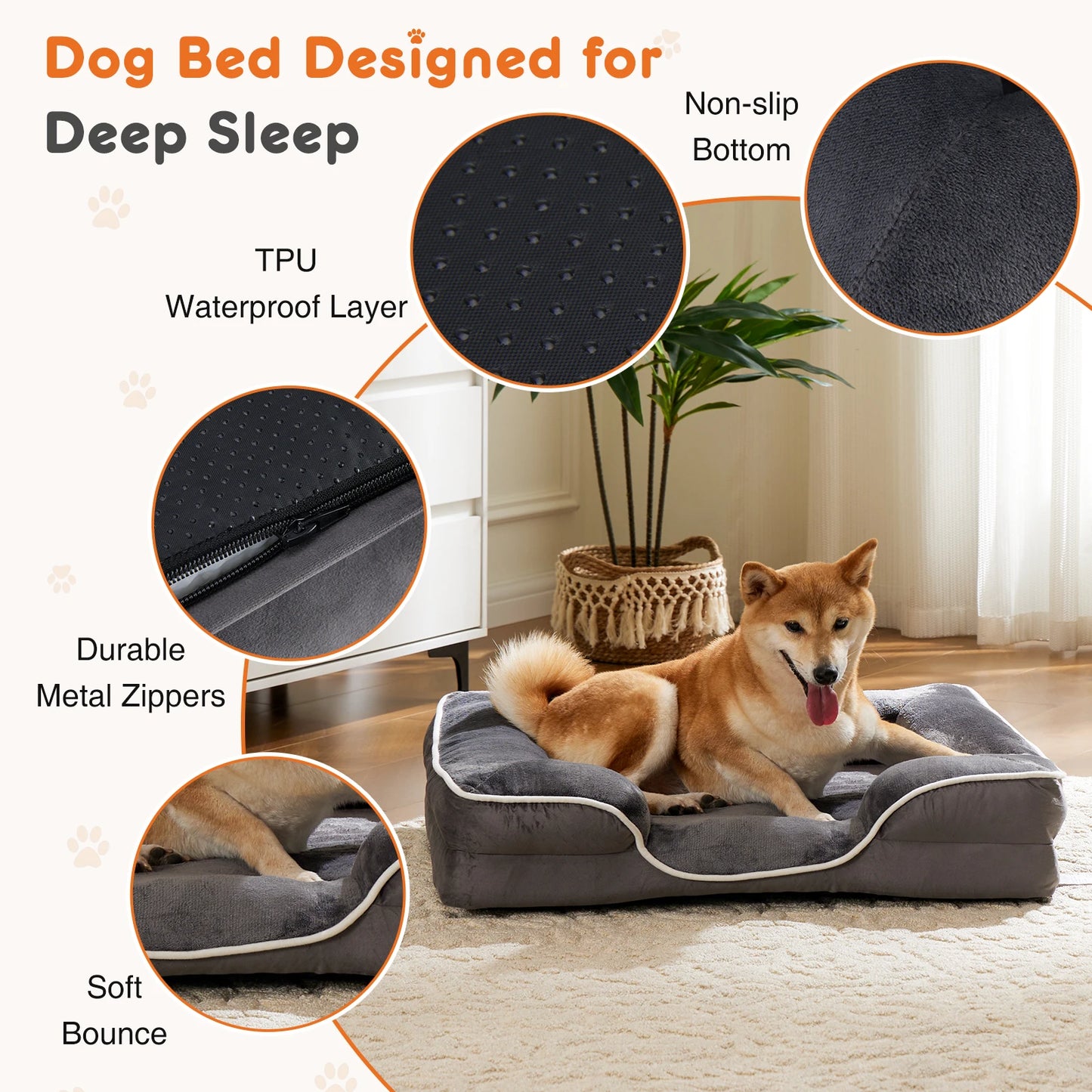 LuxeLounge Orthopedic bed 🐾”