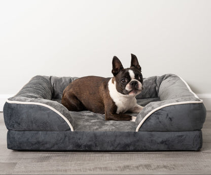 LuxeLounge™ Orthopedic Pet Bed – Gray