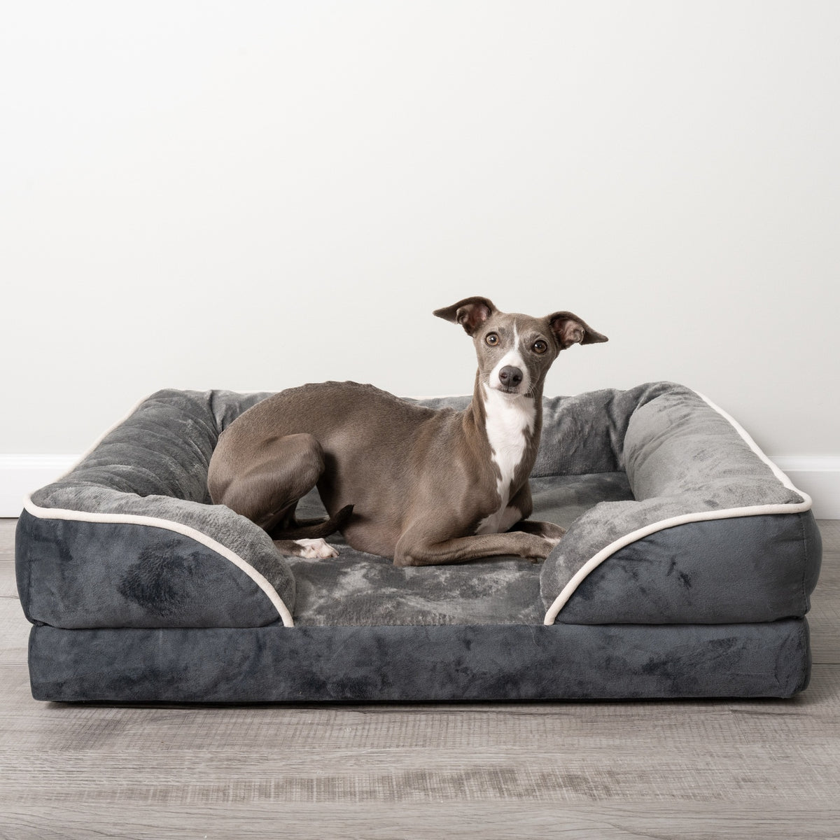 LuxeLounge™ Orthopedic Pet Bed – Gray