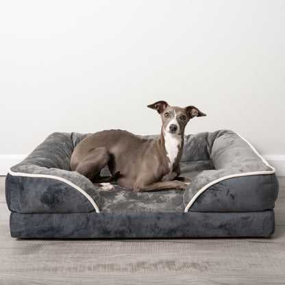 LuxeLounge™ Orthopedic Pet Bed – Gray