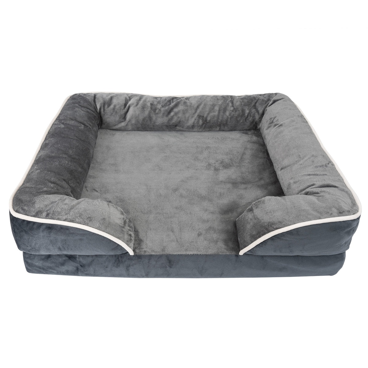 LuxeLounge™ Orthopedic Pet Bed – Gray