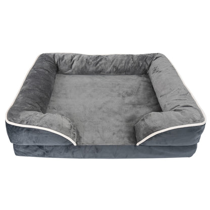 LuxeLounge™ Orthopedic Pet Bed – Gray