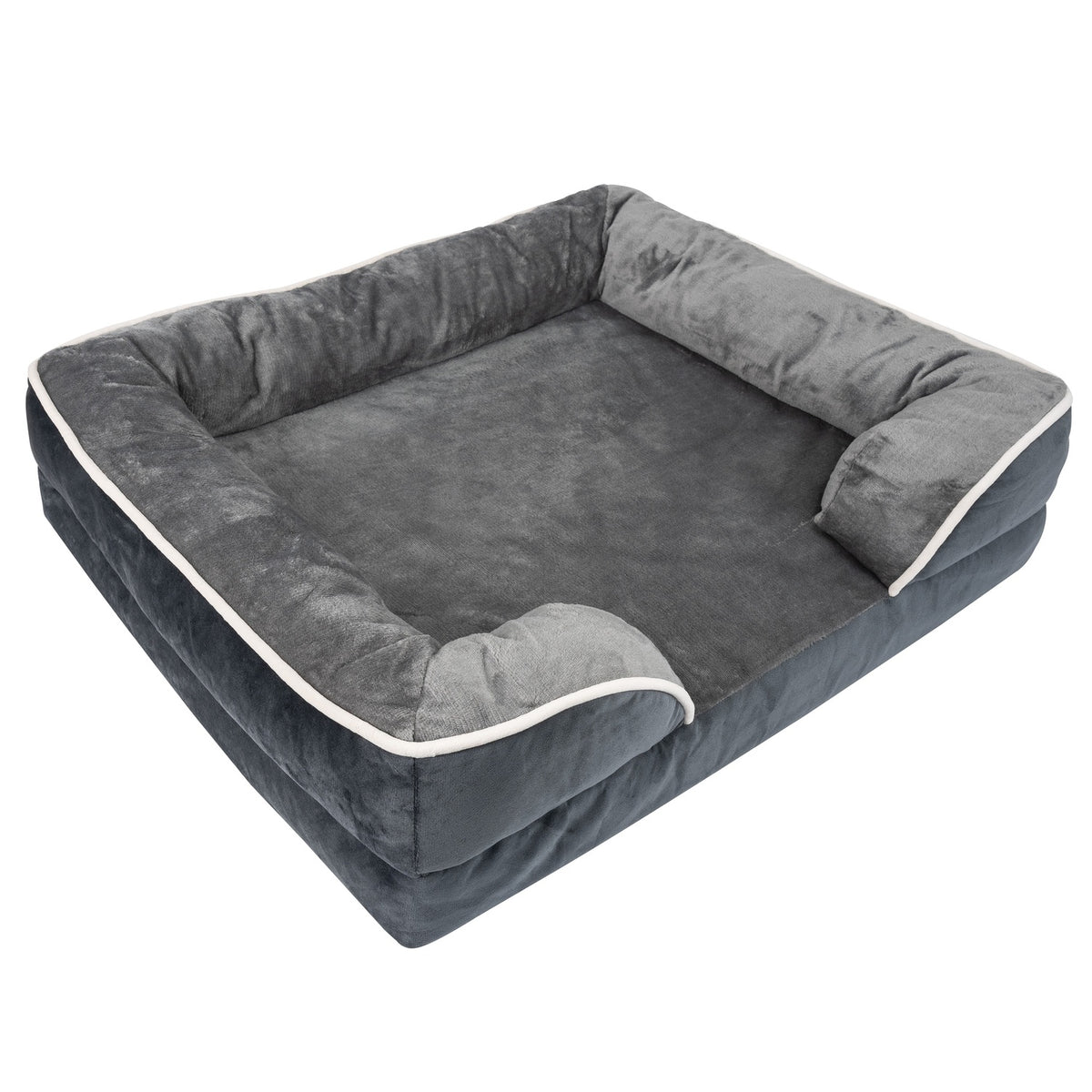 LuxeLounge™ Orthopedic Pet Bed – Gray