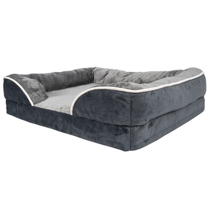 LuxeLounge™ Orthopedic Pet Bed – Gray