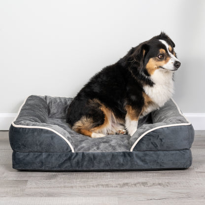 LuxeLounge™ Orthopedic Pet Bed – Gray