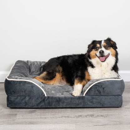 LuxeLounge™ Orthopedic Pet Bed – Gray